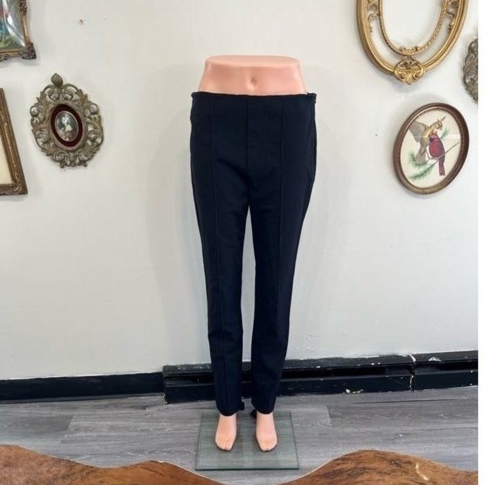 Helmut Lang Vintage Black High-Rise Seamed Trousers Pants